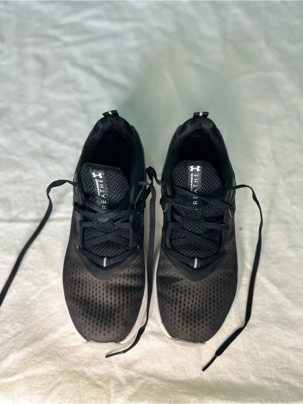 Under Armour Women’s Charged Breathe TR 2 Training Shoes – Black/White Size 6.5